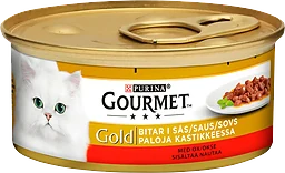 Kattmat Oxkött i Sås 85g Gourmet Gold