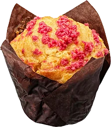 Muffins Hallon Vit choklad frystinad 100g Bonjour