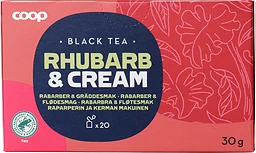 Svart te Rabarber & grädde 20-pack