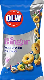 Spröda ringar Sourcream & onion 85g OLW