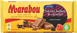 Chokladkaka Lakrits Hallon & Caramel 185g Marabou