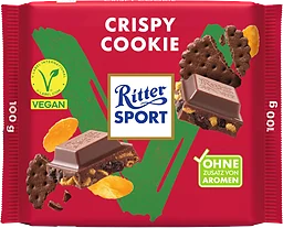 Chokladkaka Vegan Crispy Cookie 100g Ritter