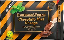 Pastiller Chocolate Mint Orange Sockerfri 25g Fisherman''s Friend