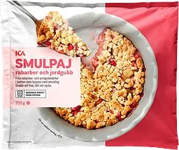 Smulpaj rabarber & jordgubb Fryst bakmix 700g ICA