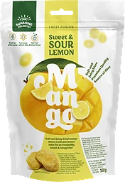 Torkad frukt Sweet & Sour Lemon Mango 100g Sunshine Delights