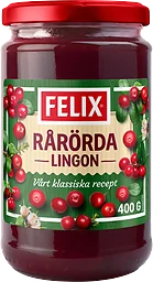 Sylt Rårörda Lingon 400g Felix