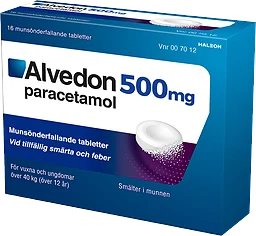Alvedon 500mg Munsönderfallande Tablett