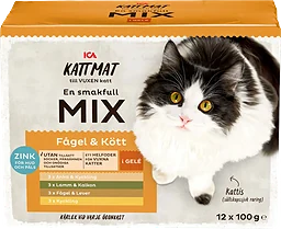 Kattmat Fågel & Kött i gelé 12-p ICA