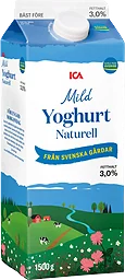 Yoghurt Mild Naturell 3% 1,5l ICA