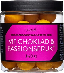 Lakritskulor Vit choklad & Passionsfrukt 140g Treatville