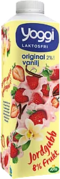 Yoghurt Jordgubb & vanilj 2% Laktosfri 1l Yoggi®