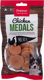 Hundgodis Chicken Medals 80g Dogman