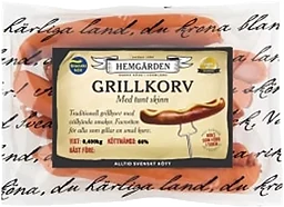 Grillkorv med tunt skinn 400g Hemgården