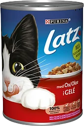 Kattmat Våt Oxkött Gele 400g Latz