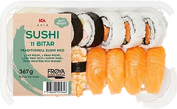 Sushi 11 bitar 367g ICA Asia