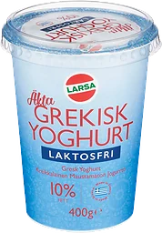Yoghurt Grekisk Laktosfri 10% 400g Larsa Foods