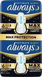 Binda Ultra Ultimate Night Pads S6 12-p Always
