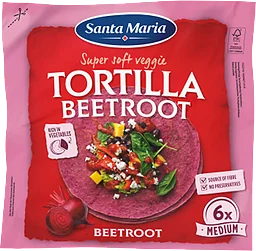 Tortilla Beetroot Medium 6-p 240g Santa Maria