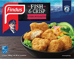 Fish & crisp fish nuggets 490g Findus