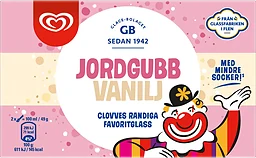 Glass  Jordgubb Vanilj Clovves Favorit 500ml GB Glace