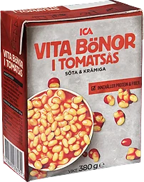 Vita Bönor i Tomatsås 380g ICA