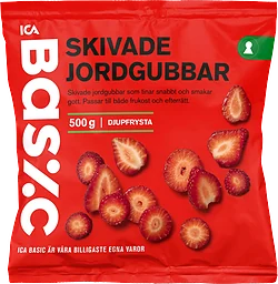 Skivade jordgubbar 500g ICA Basic