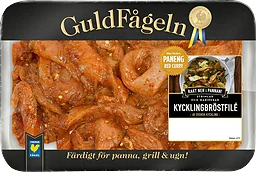 Kycklingbröstfilé Strimlad Paneng Röd Curry 
