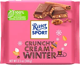 Chokladkaka Crunchy creamy winter 100g Ritter