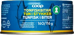 Tonfiskbitar i solrosolja