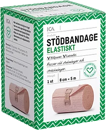 Stödbandage Elastiskt 8cm x 5m 1-p ICA Hjärtat
