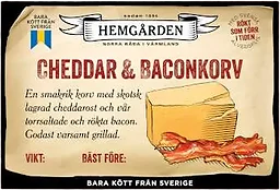 Korv Cheddar&Bacon