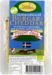 Burgarcheddar Pepper Jack 100g Väddö Gårdsmejeri