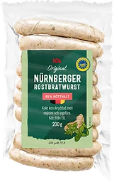 Korv Nürnberger 95% Kötthalt 200g ICA