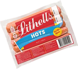 Grillkorv Hots Skinnfri 400g Lithells