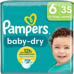 Blöjor Baby Dry 6 15+kg 35-p Pampers