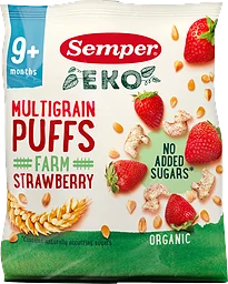 Multigrain Puffs Strawberry Från 9 Månader