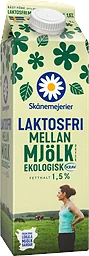 Mellanmjölk Laktosfri 1l KRAV Skånemejerier
