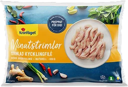 Kycklingbröstfilé, Minutstrimlor 650g Kronfågel