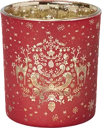 Ljuslykta Xmas röd ICA