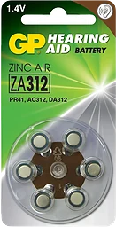 Batteri GP Hörapparat ZA 312-D6 6-p  Batteristen