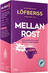Bryggkaffe Mellanrost perfekt med mjölk 450g Löfbergs