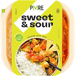 Kyckling Sweet & Sour med Ris 400g Topsfoods PURE