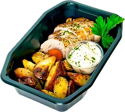 Fläskfilé Med Klyftpotatis & Örtsås ca 420g ICA Kvantum Lerum