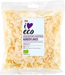 Kokosflakes Ekologiska rostade 200g ICA I love eco