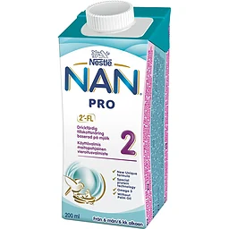 Modersmjölksersättning NAN Pro2 6mån Drickfärdig 200ml Nestle