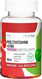 Multivitamin + Zink Tuggisar Kosttillskott 60st ICA Hjärtat