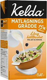 Matlagningsgrädde lång hållbarhet 15% 5dl Kelda