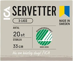 Servett Lingrön 33cm 20-p ICA Home