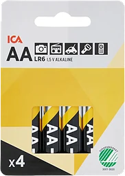 Batteri AA LR6 4-p ICA