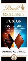 Choklad Excellence Fusion 85% Milk Salt 100g Lindt